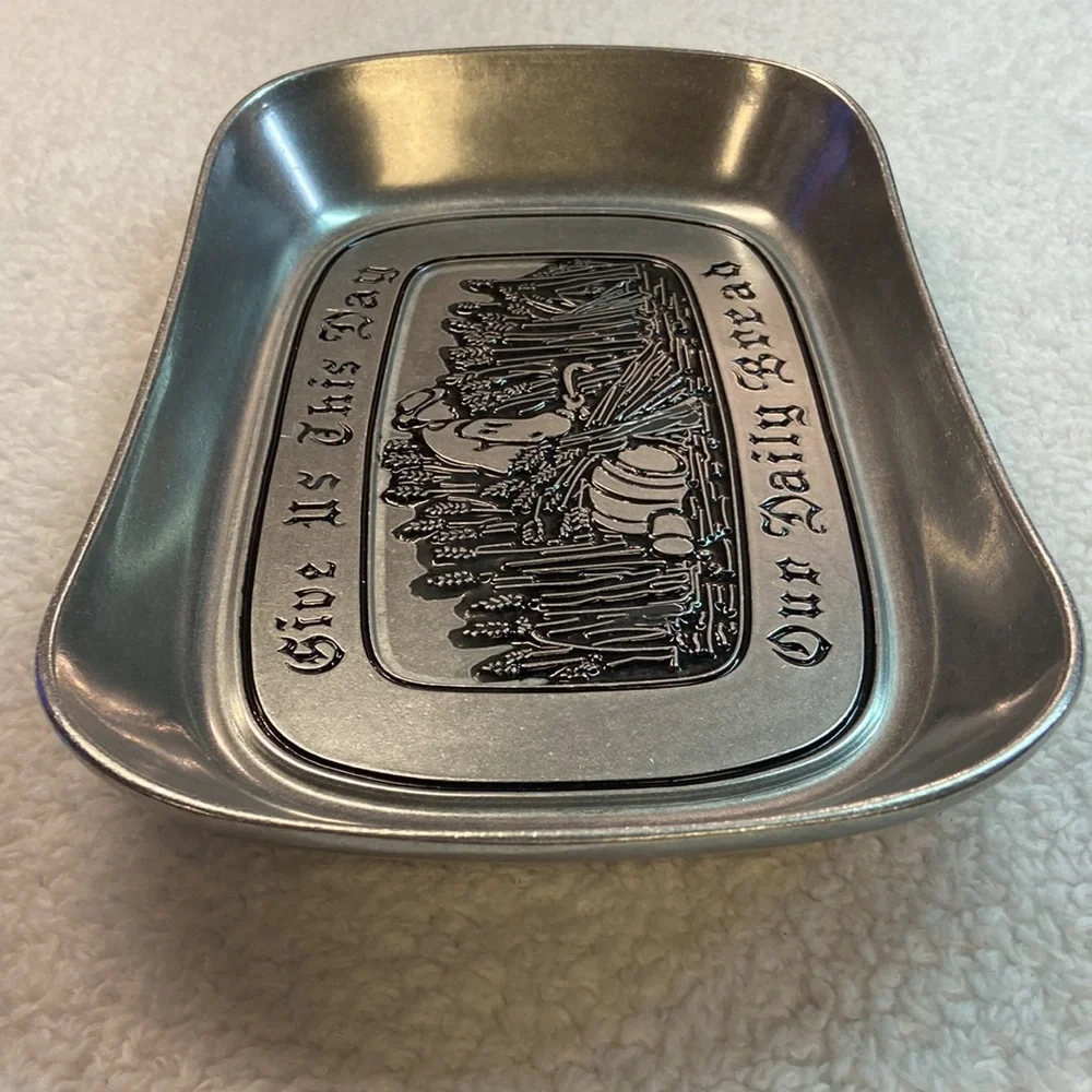 Wilton Armetale Give Us Our Daily Bread Tray New - Picture 5 of 6